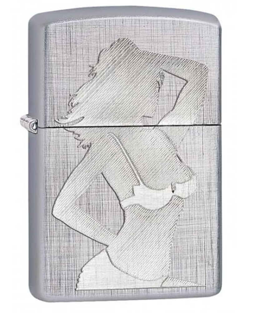 Zippo Sexy Woman Silhouette Linen Weave 28680 Zippo Sexy Woman Silhouette Linen Weave 28680