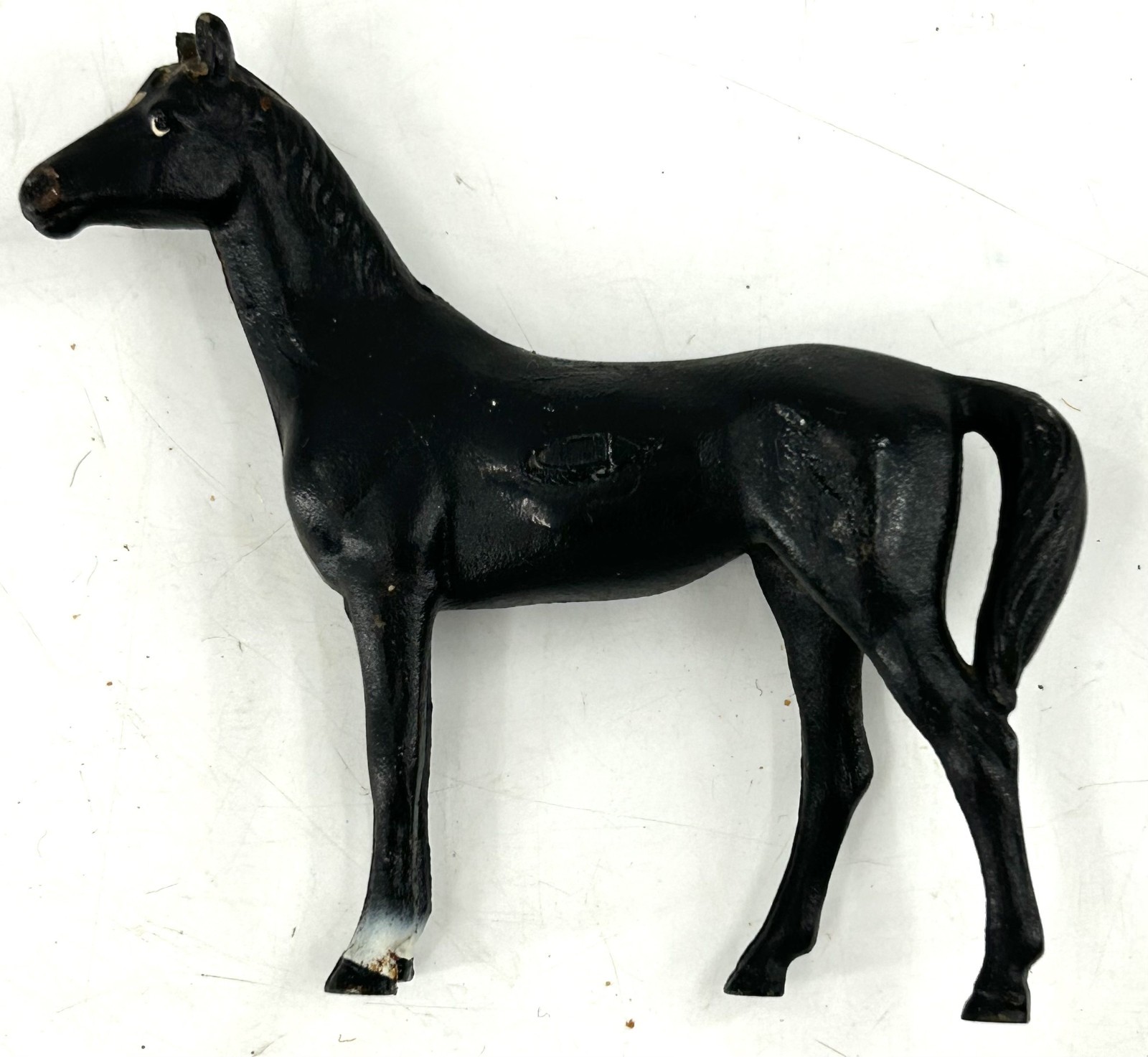 Vintage Hubley? Black Cast Iron Horse - 4\