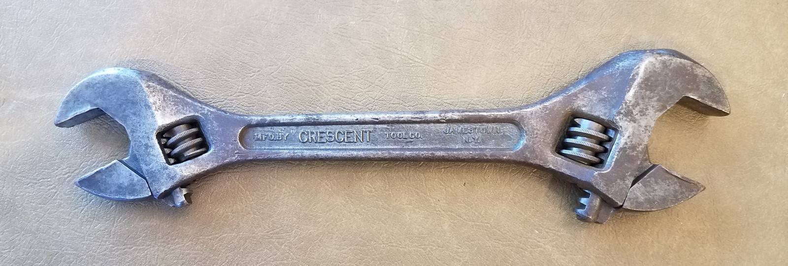 Vintage HTF Crescent Tool Jamestown NY 10-12 Inch Double Ended Adjustable Wrench