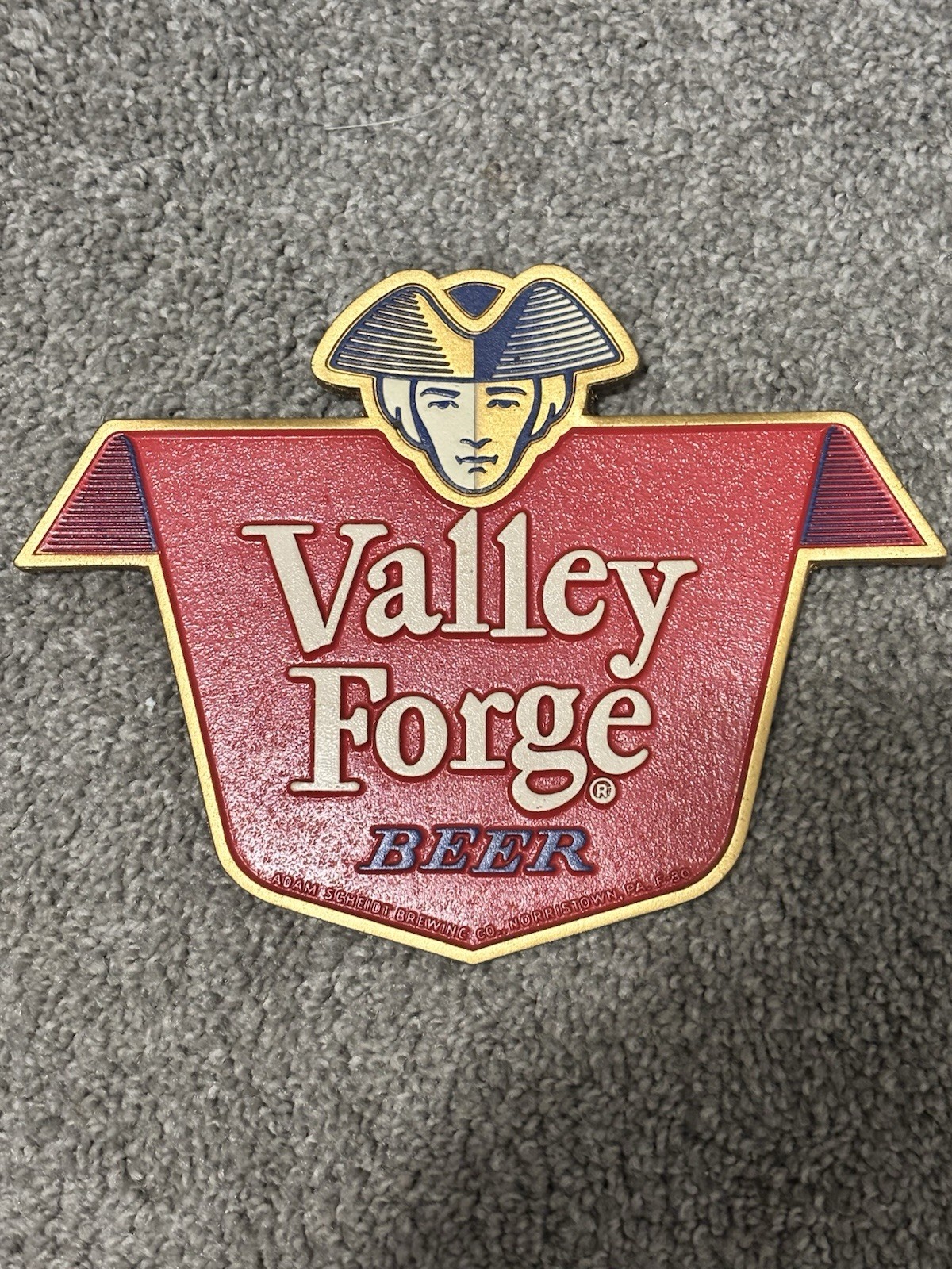 Vintage 1950s Valley Forge Beer Composite Sign New Old Stock Original Packaging