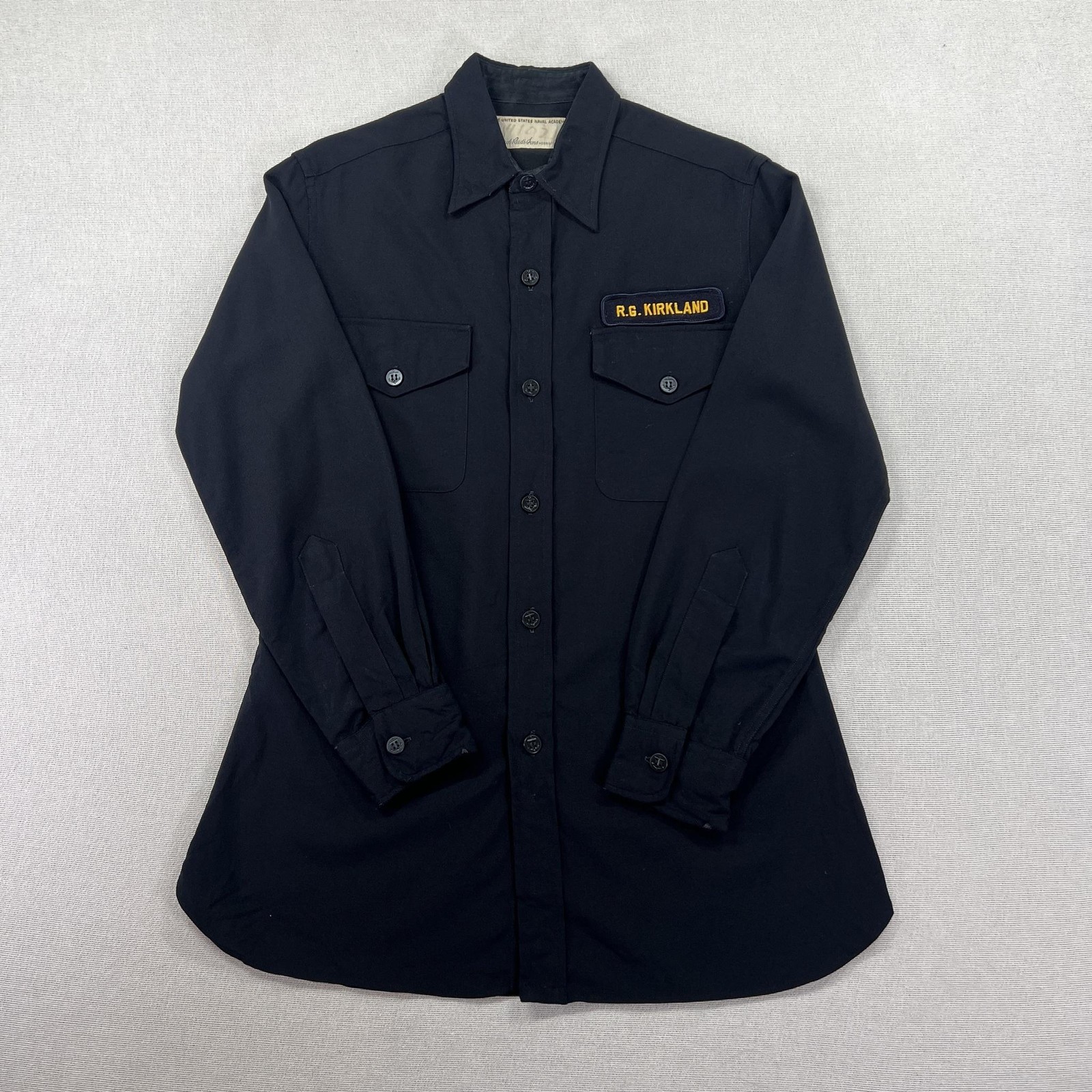 Vintage 50s/60s US Naval Academy Jacob Reed's Sons Navy Midshipman Mens M Shirt