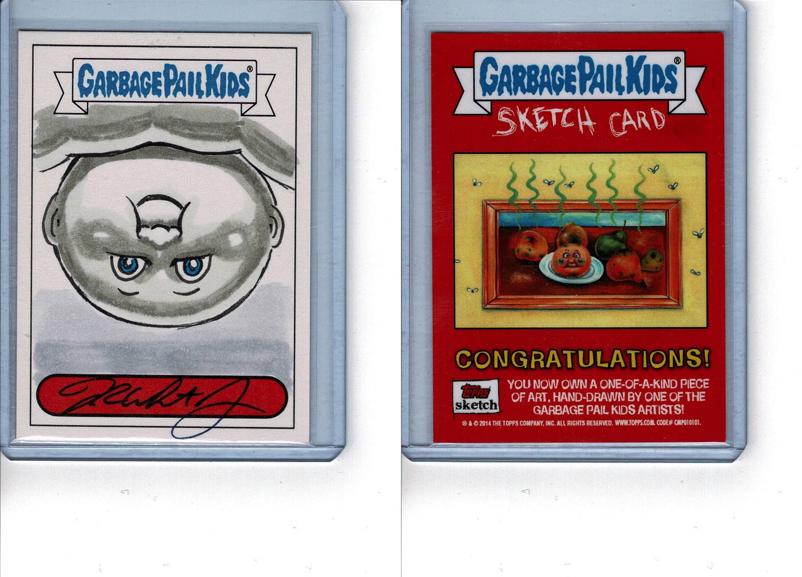 2014 Garbage Pail Kids S2 Fred Wheaton Delicate Tess Sketch Card Retail Artist