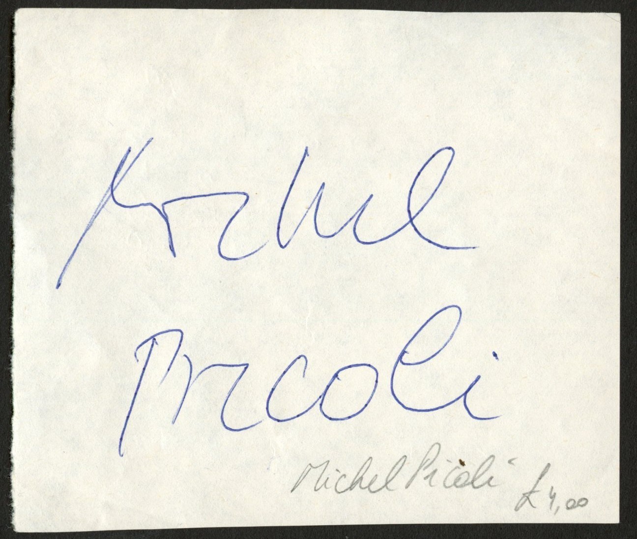 Michel Piccoli d2020 signed autograph 3x4 cut French Actor & Producer Michel Piccoli d2020 signed autograph 3x4 cut French Actor & Producer