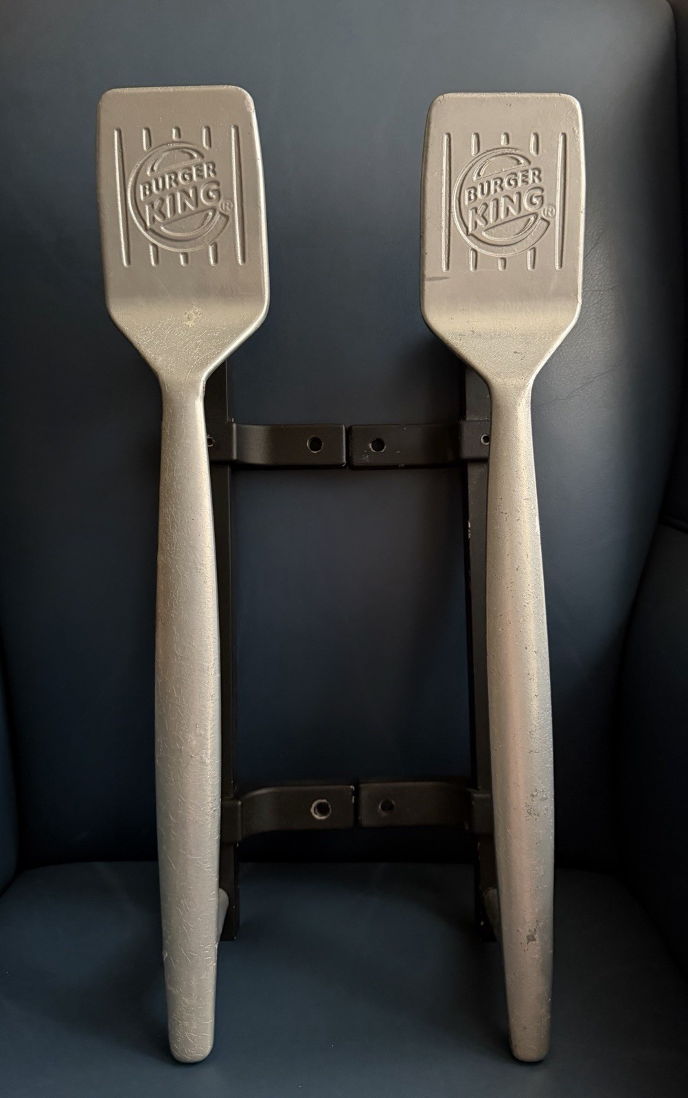 Rare PAIR Burger King Restaurant Spatula Door Handles Retired HOW MANY HANDS???