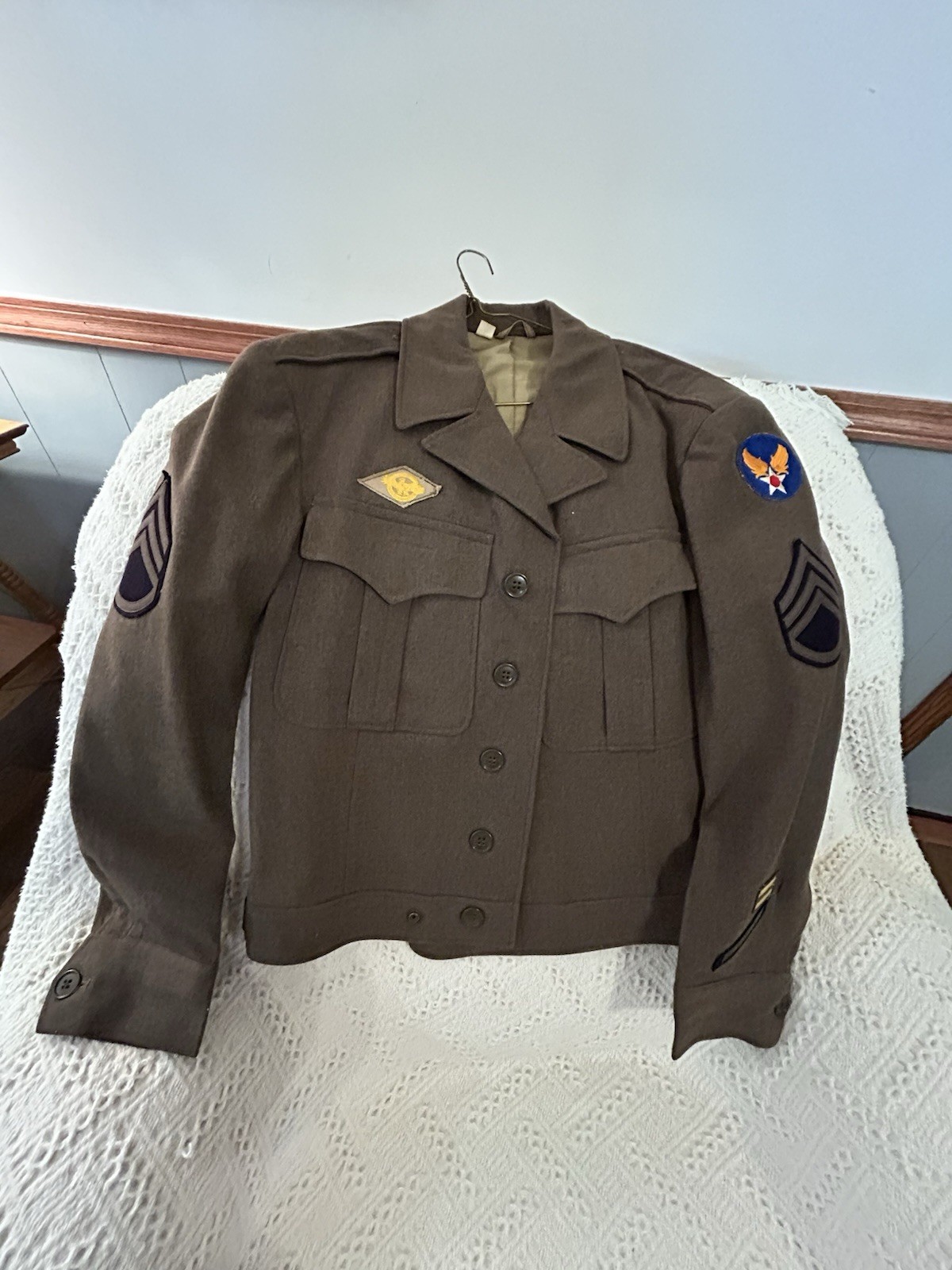 VTG 1940s WWII US Army 5 PC Uniform Sz M 38R,40s WW2 Wool Ike Jacket Patches VTG 1940s WWII US Army 5 PC Uniform Sz M 38R,40s WW2 Wool Ike Jacket Patches