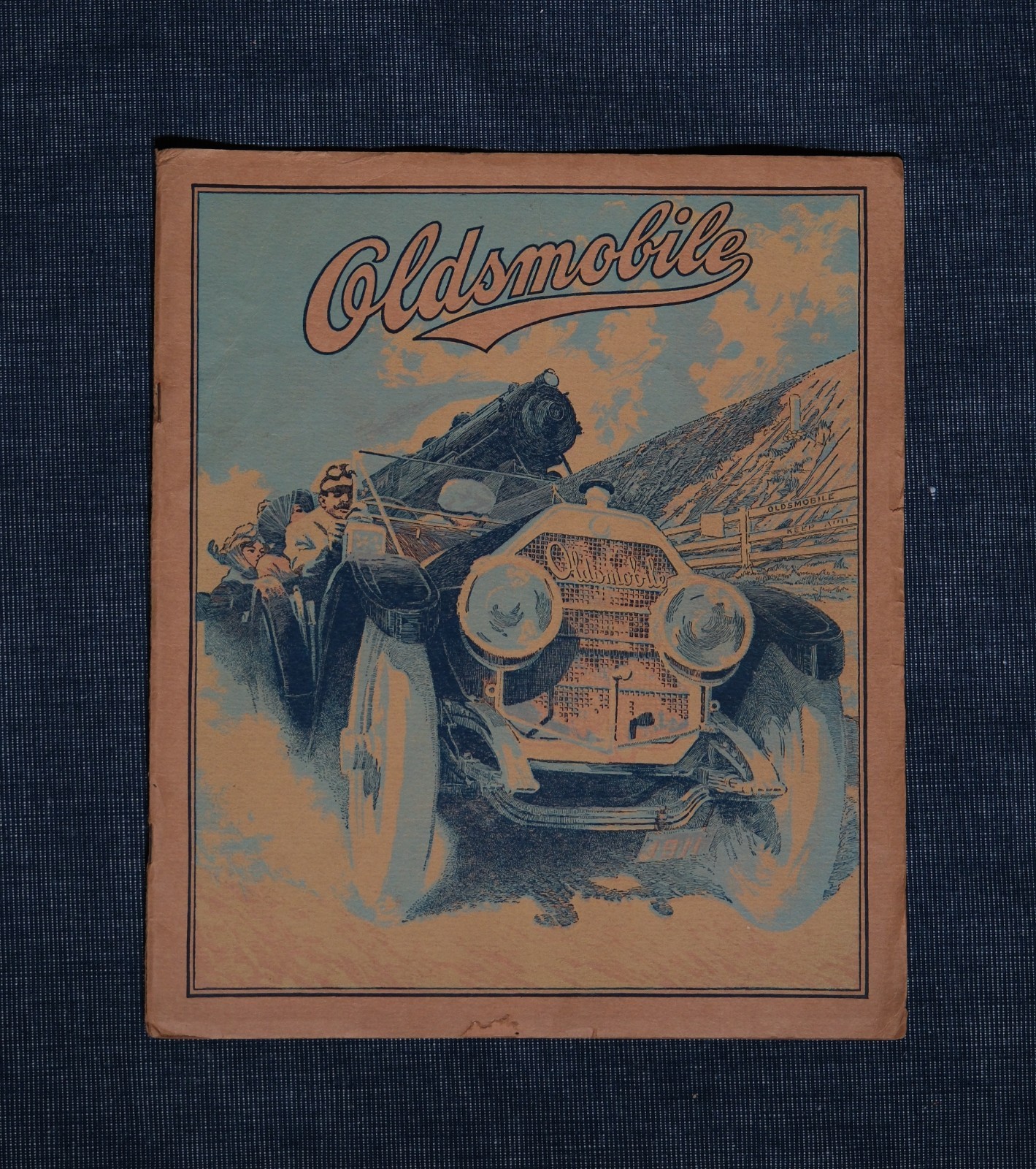 Vtg Antique Orig. 1911 Oldsmobile Motor Works Automobile Sales Catalog Racing