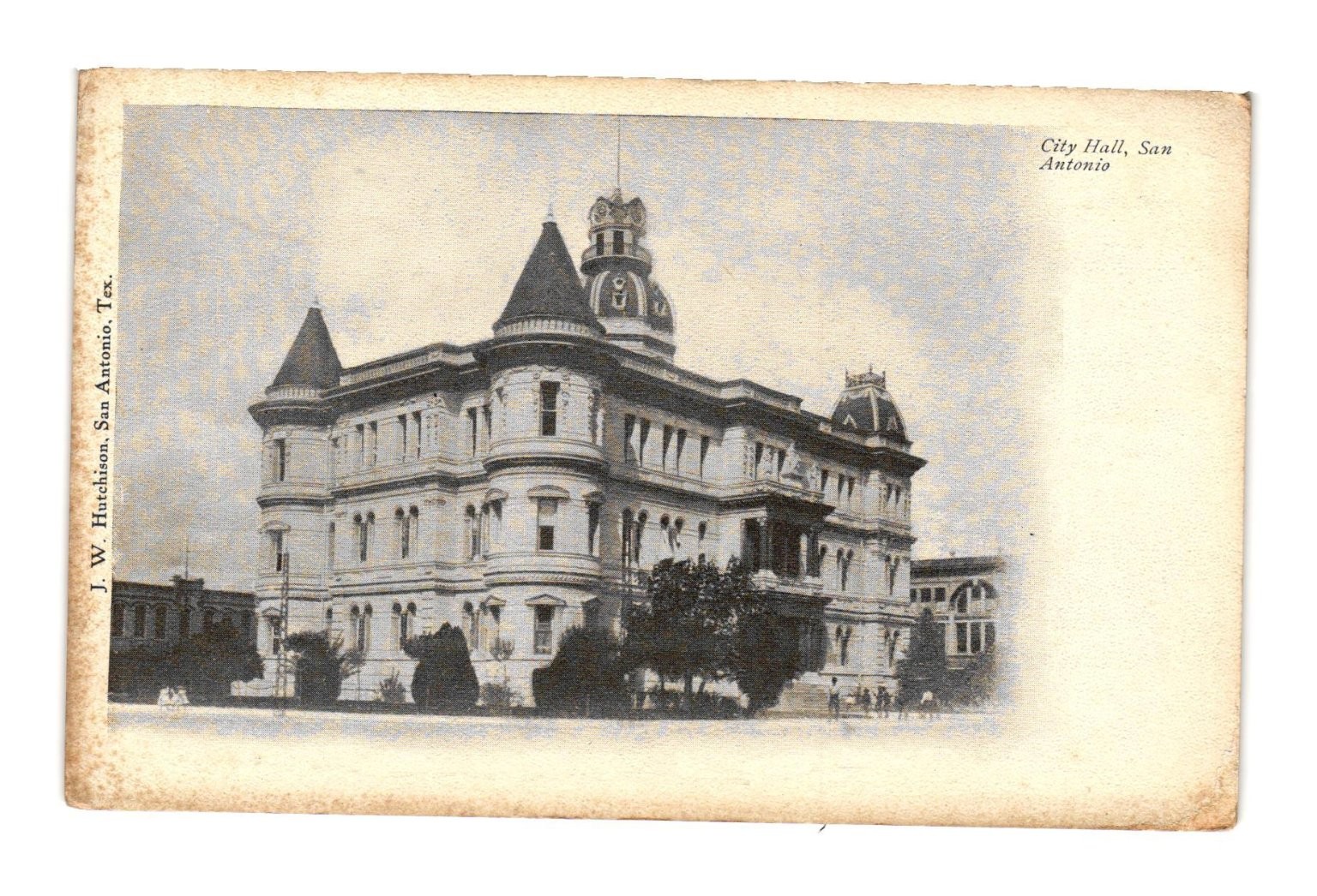 Vintage San Antonio Texas City Hall Postcard J. W. Hutchison Publisher Vintage San Antonio Texas City Hall Postcard J. W. Hutchison Publisher