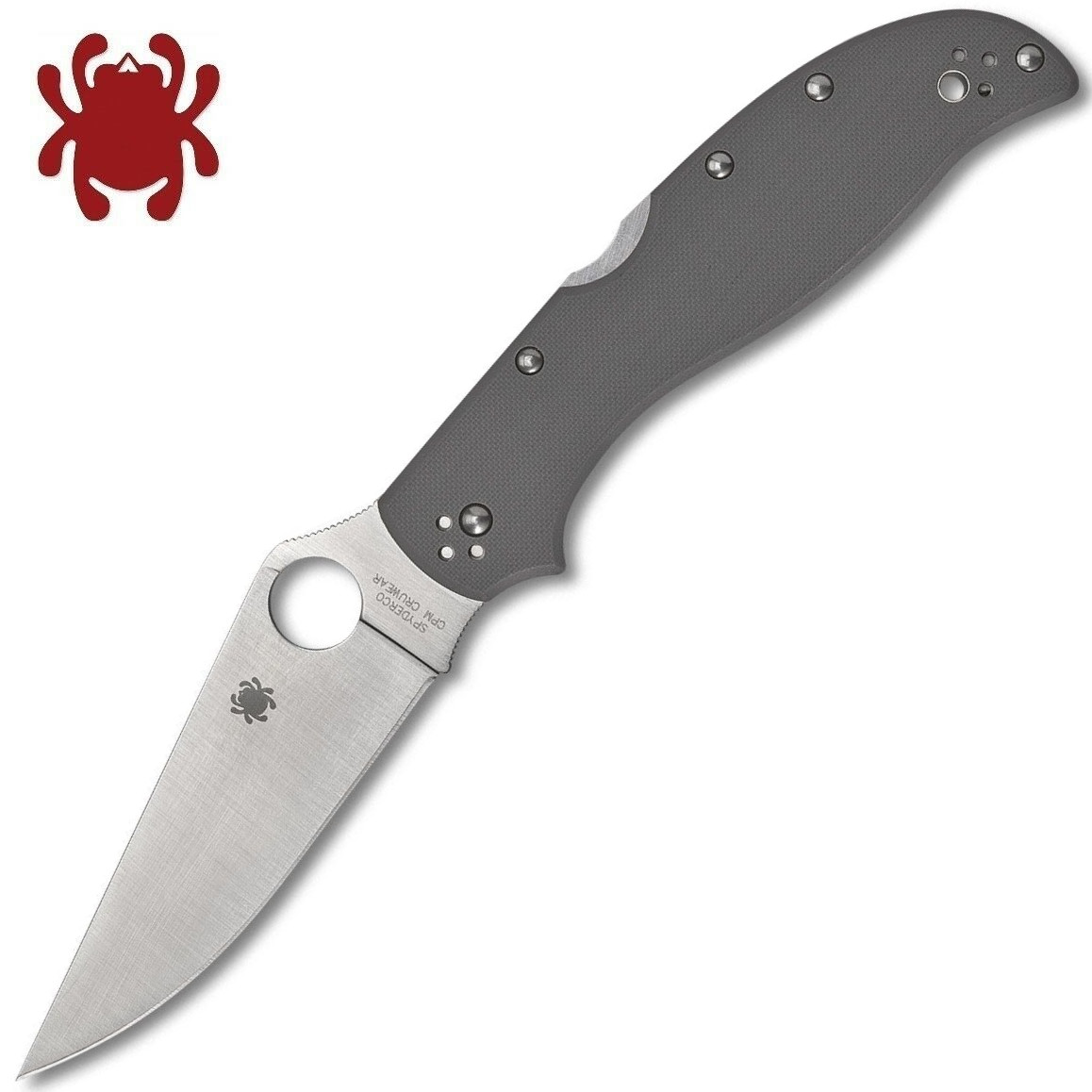 Spyderco Stretch 2 XL CRUWEAR Satin Plain Blade Gray G10 Handles C258GPGYCW Spyderco Stretch 2 XL CRUWEAR Satin Plain Blade Gray G10 Handles C258GPGYCW