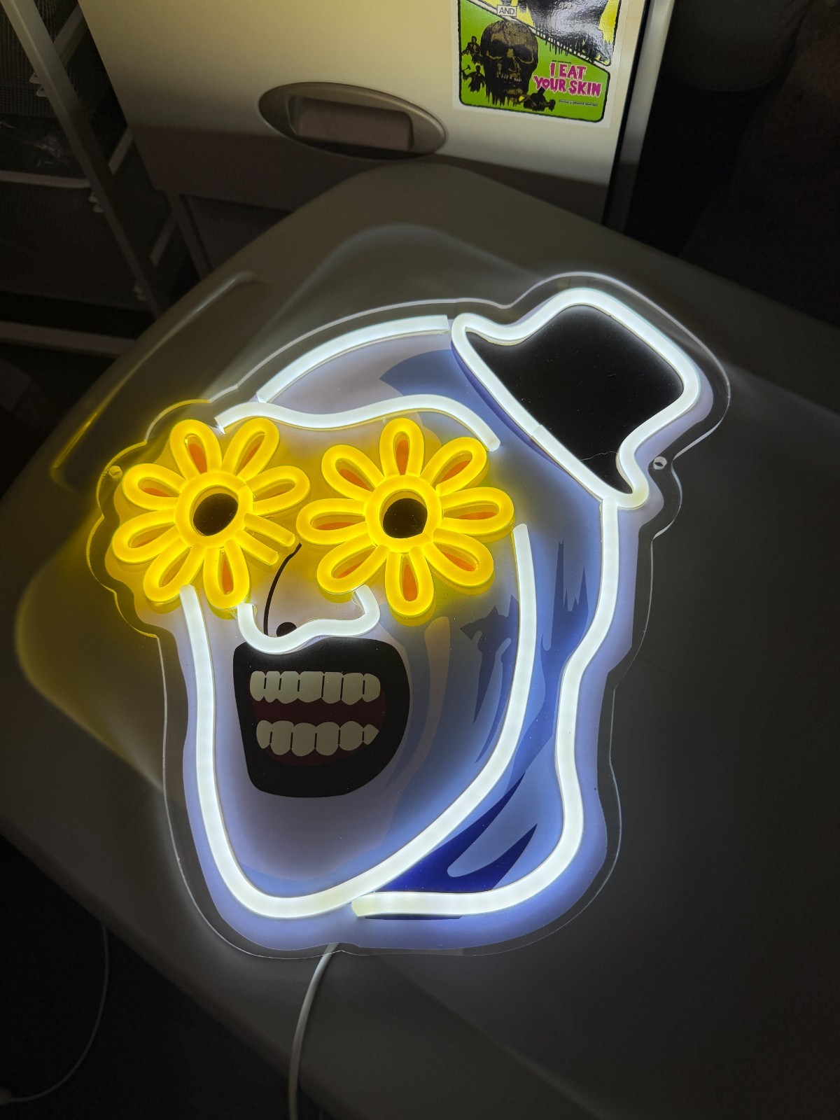 Spirit Halloween Terrifier Art the Clown 16in Neon LED Light-Up Sign Spirit Halloween Terrifier Art the Clown 16in Neon LED Light-Up Sign