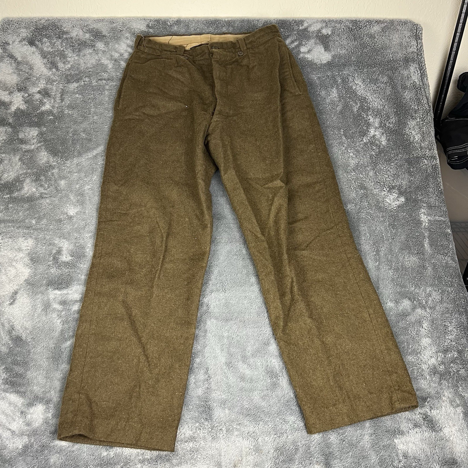 Vintage 40s US Army Wool Field Trousers 35 UCW 1-55 Fly Button Vintage 40s US Army Wool Field Trousers 35 UCW 1-55 Fly Button