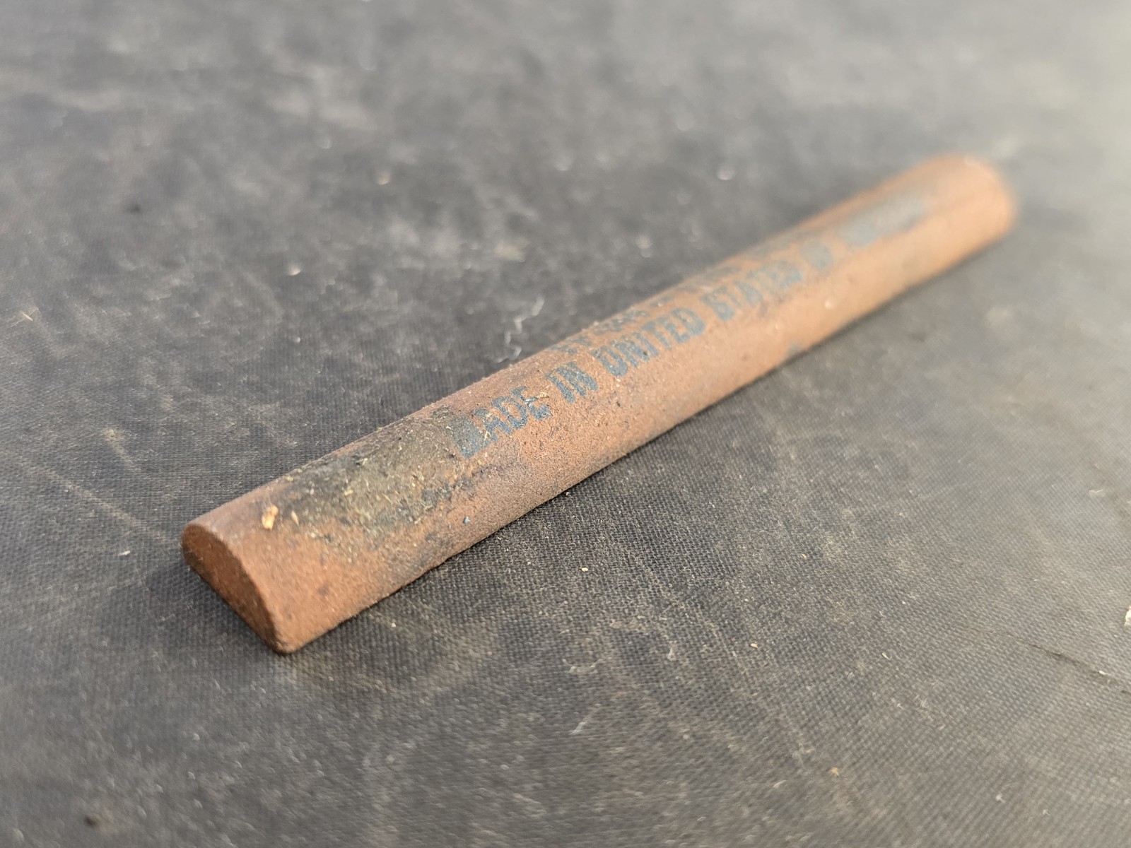 NORTON FF-344 FINE INDIA ABRASIVE FILE SHARPENING STONE HALF ROUND w/bonus