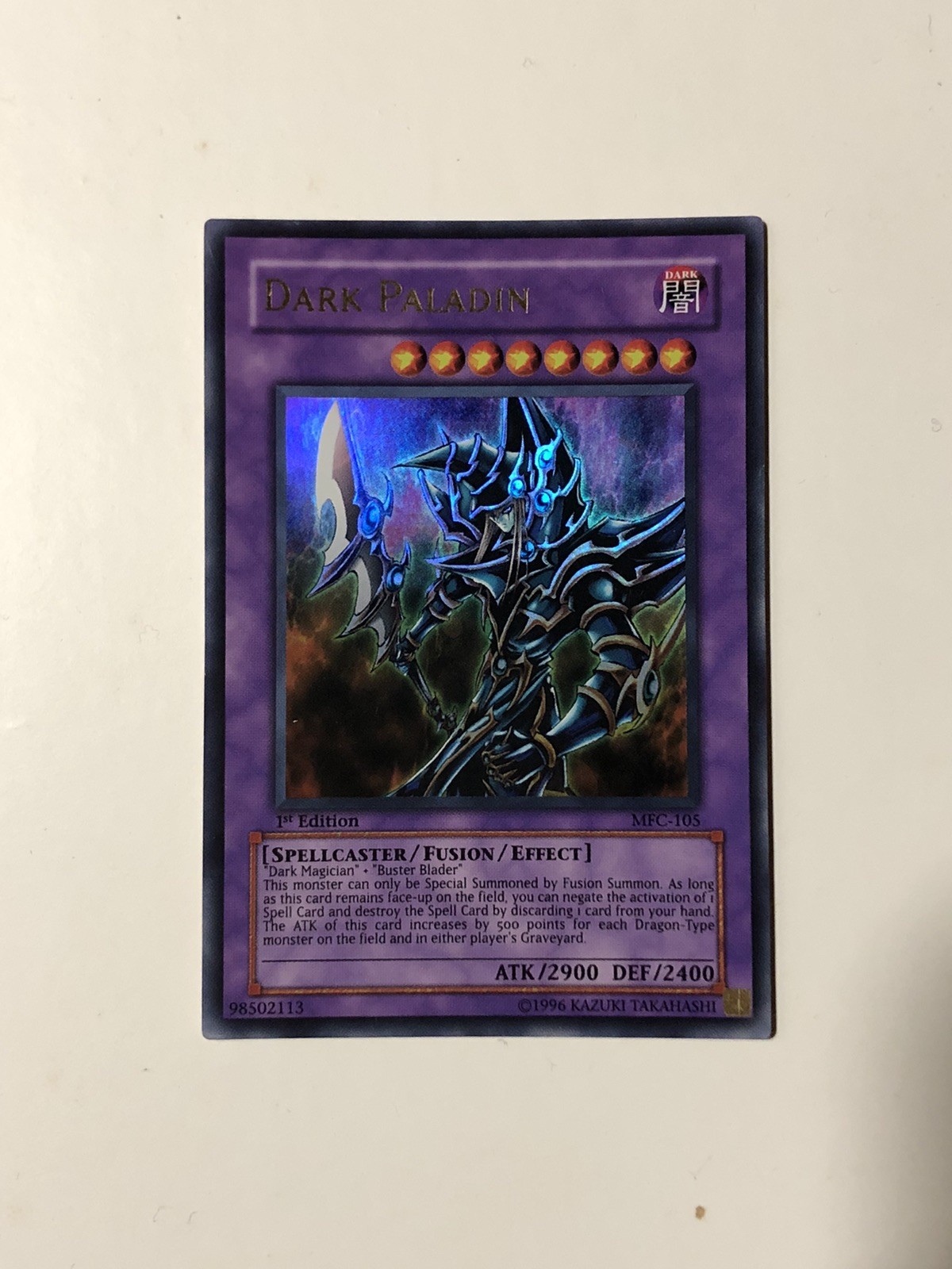 Yu-Gi-Oh Dark Paladin MFC 1ed NEAR MINT Yu-Gi-Oh Dark Paladin MFC 1ed NEAR MINT