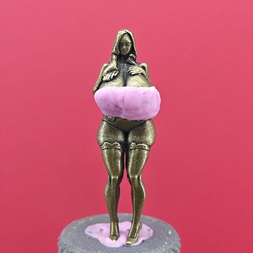 58mm Brass Plump Big Ass Female Art Figurine Model Collectible Decor Statue