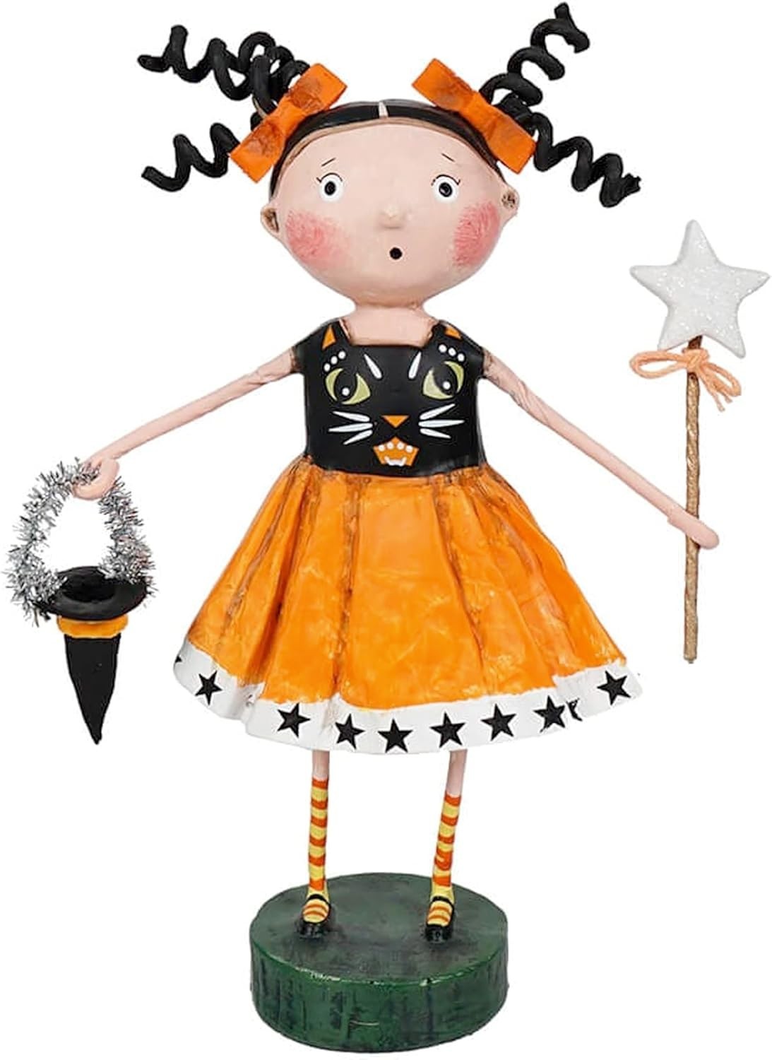 LORI MITCHELL ~ Cats Meow ~ Folk Art Halloween Trick or Treat Figure