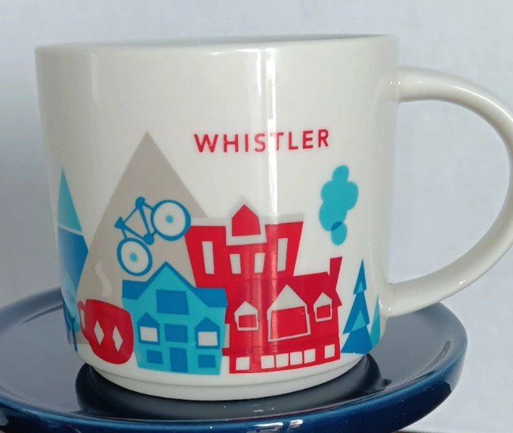 STARBUCKS 2016 YOU ARE HERE COLLECTION COFFEE/TEA MUG WHISTLER  BC CANADA SKI