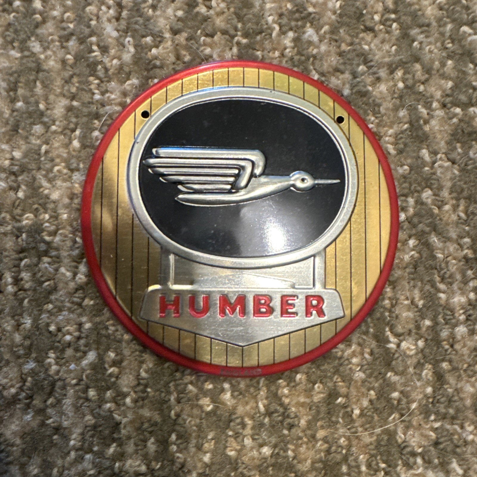 HUMBER General Mills Wheaties Cereal Tin Bike Plate Emblem Badge 1950’s Vintage