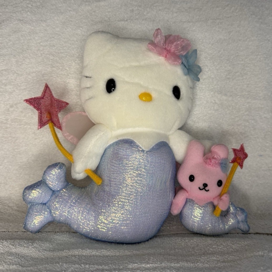 Rare Vintage Sanrio Hello Kitty Mermaid Fairy Plush Stuffed Animal Rare Vintage Sanrio Hello Kitty Mermaid Fairy Plush Stuffed Animal