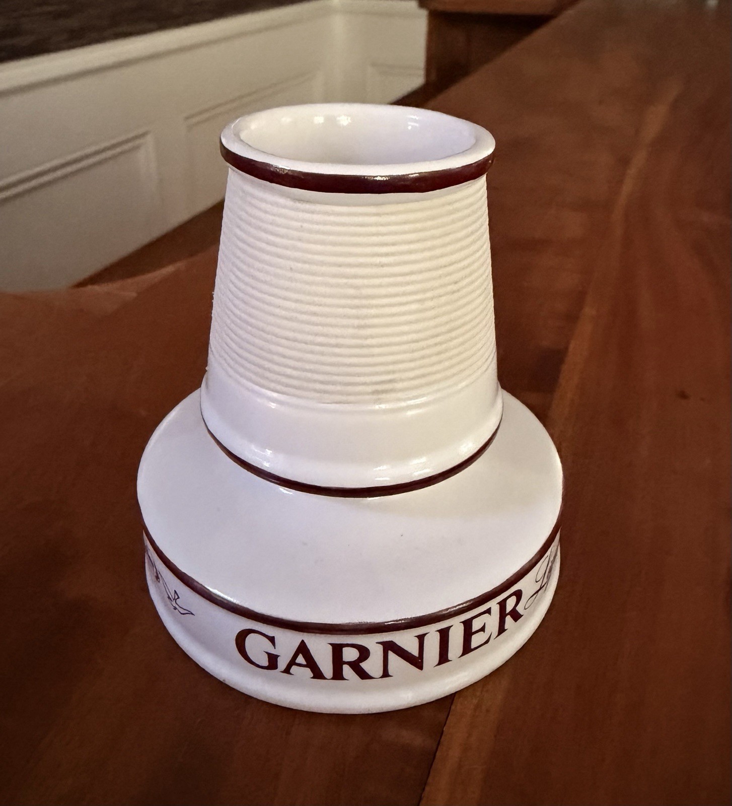 Vintage Garner Liqueurs Advertising Match Holder with Striker