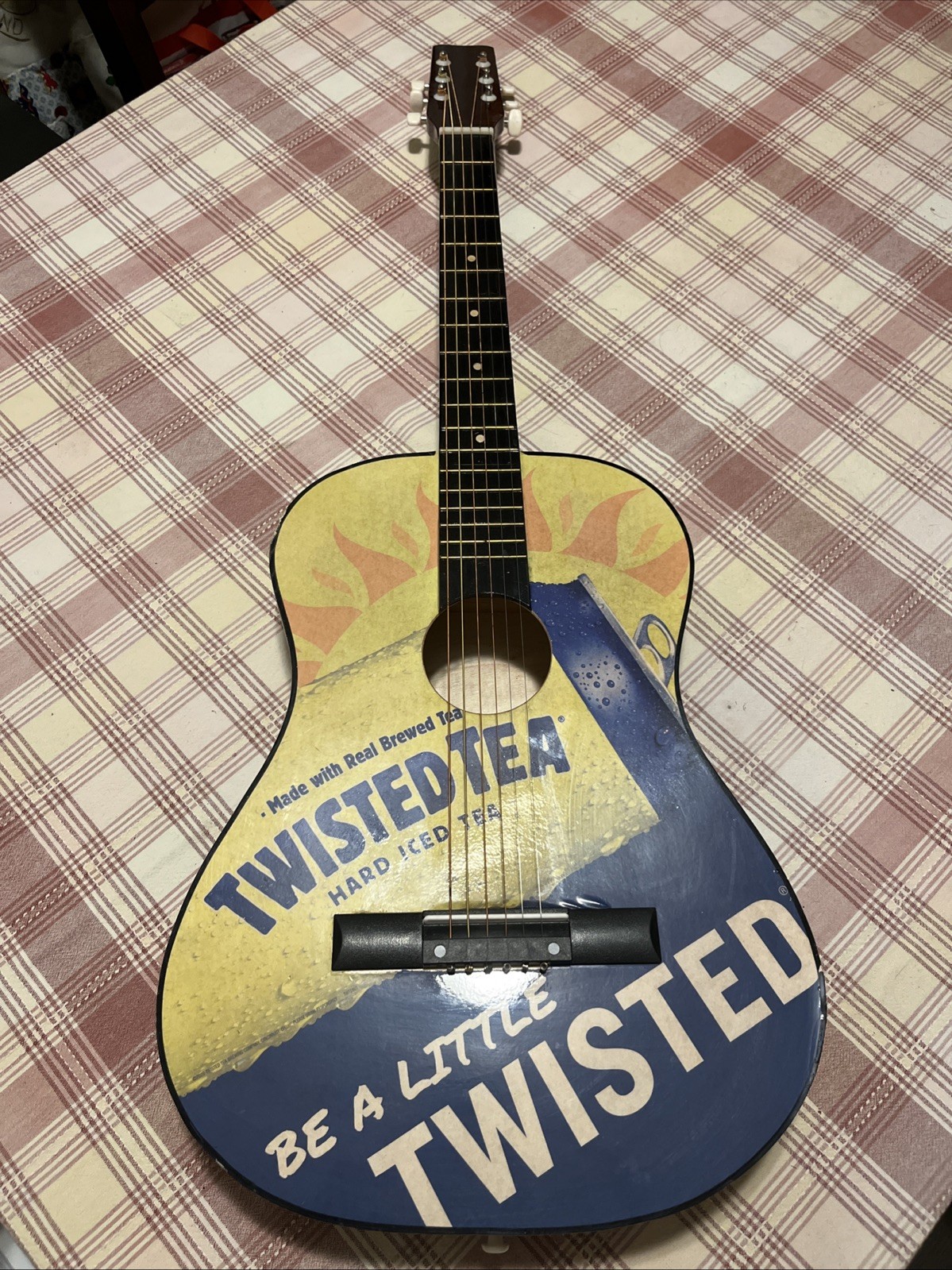 Vintage Twisted Tea Acoustic Guitar Hard Iced Tea Promotional Guitar