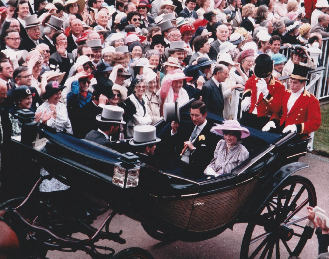 Princess Diana Restrike From Press Agency Photo Lady Spencer Ascot Carriage
