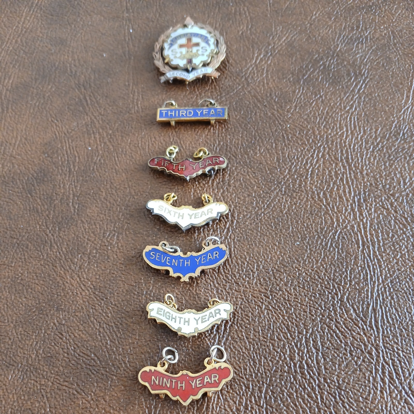 Vintage gold filled Christian Sunday School Attendance Pins Vintage gold filled Christian Sunday School Attendance Pins