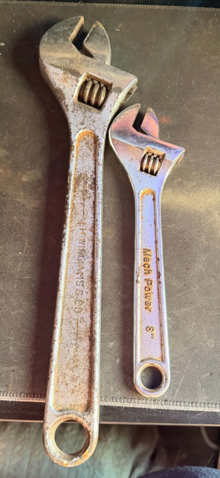 Vintage J.H. Williams & Co 10” & 8-inch adjustable Adjustable Wrench (Lot of 2) Vintage J.H. Williams & Co 10” & 8-inch adjustable Adjustable Wrench (Lot of 2)