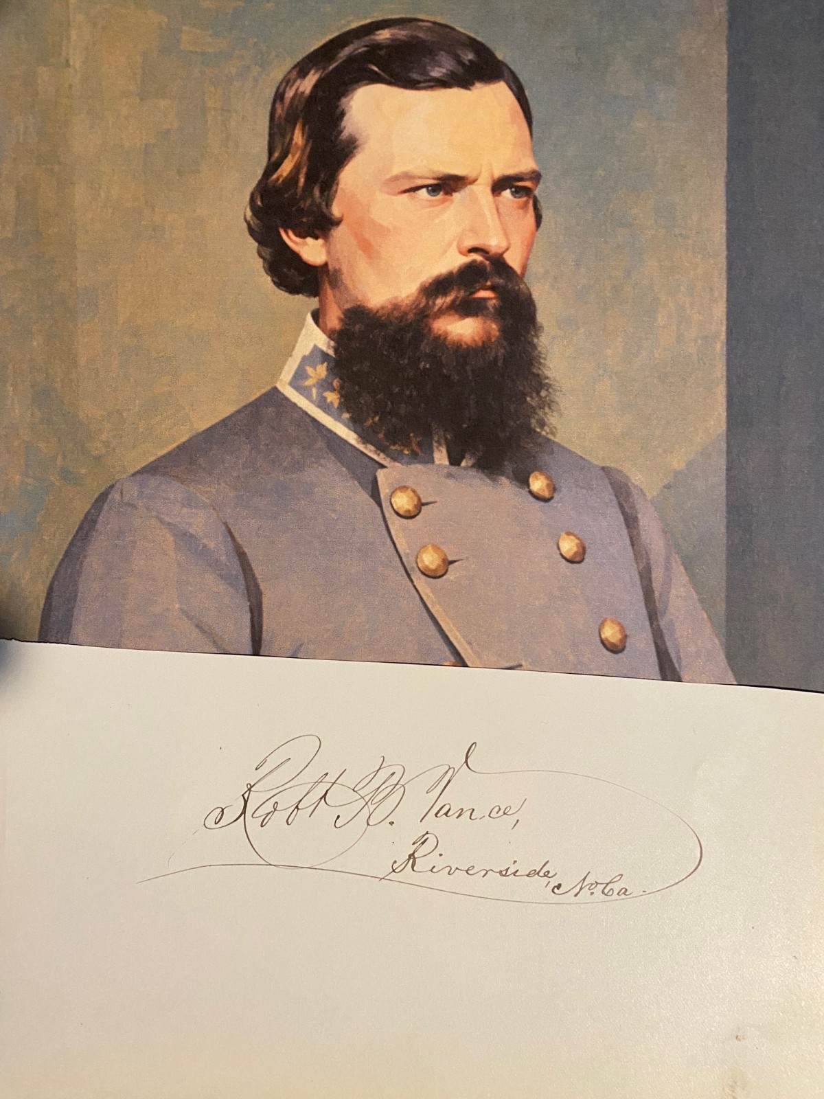 Confederate General Robert B. Vance Signature/PSA/ Civil War