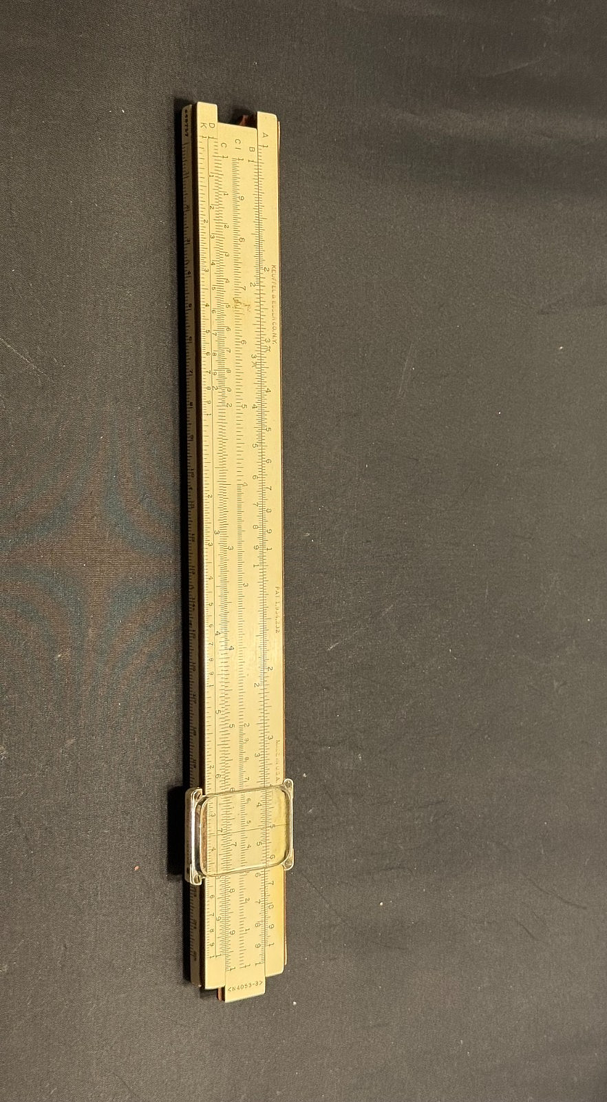 G-026 Vintage K&E Keuffel & Esser SLIDE RULE Polyphase - Wood - 4053-3