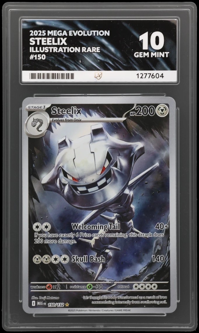 Steelix 150/132 Mega Evolution GEM MINT Graded Pokémon Card ACE 10