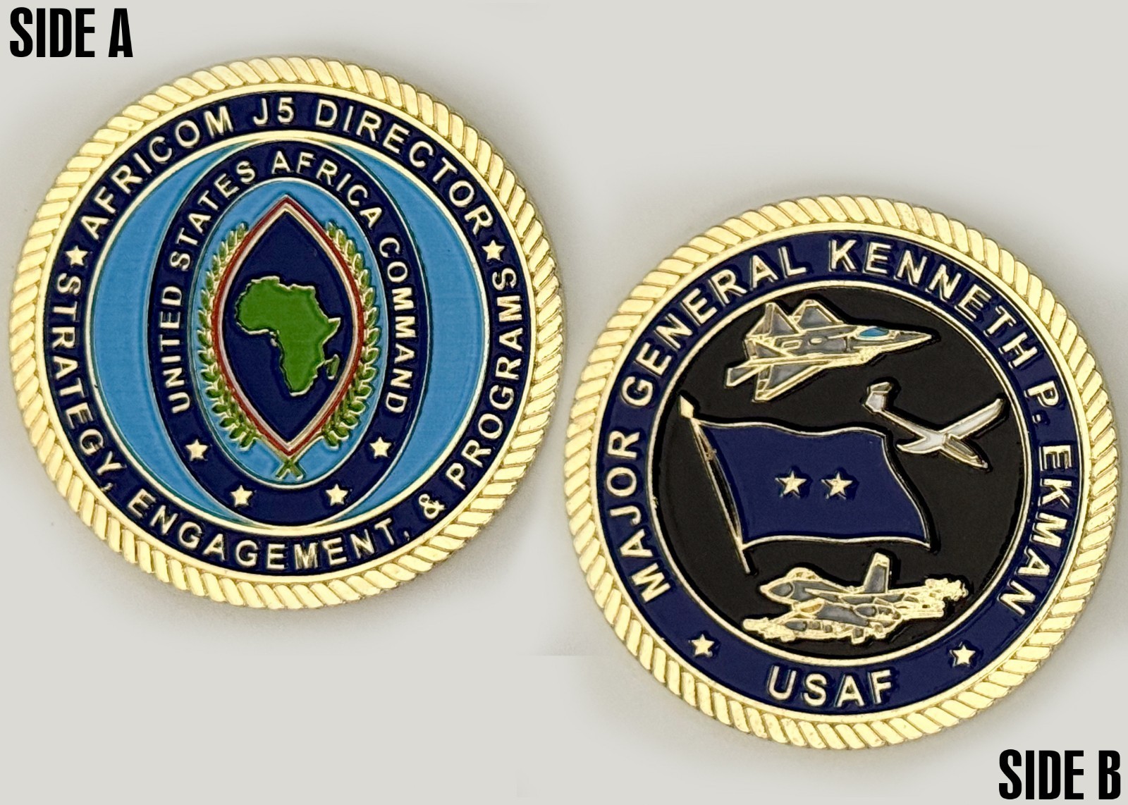 Maj Gen Kenneth P. Ekman USAF AFRICOM J5 Challenge Coin 2#16