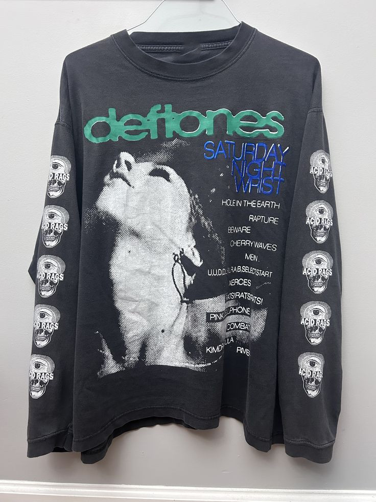 First Deftones Band Long Sleeve Mens Print T- Shirt All Size S- 5XL US558 First Deftones Band Long Sleeve Mens Print T- Shirt All Size S- 5XL US558