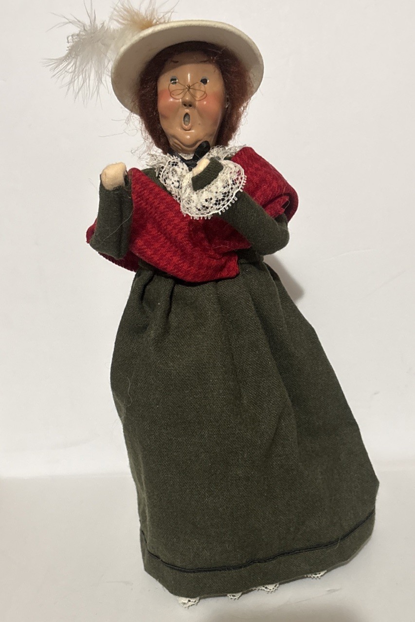 Vintage 1993 Byers Choice The Carolers Choir Lady 13” Christmas Figure Doll Nice