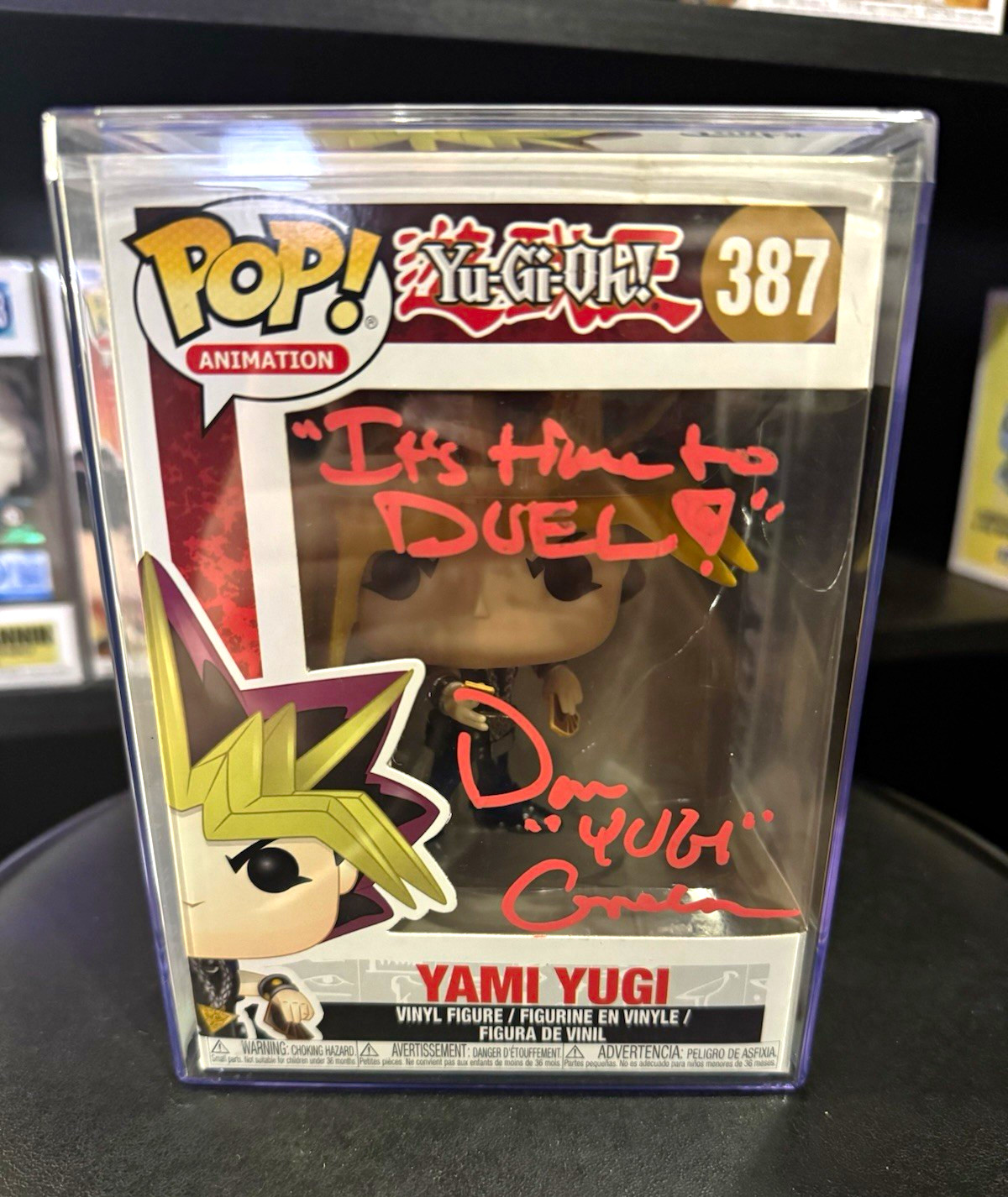 Dan Green Signed Yami Yugi #387 Funko Pop Yu-Gi-Oh Time to Duel Quote