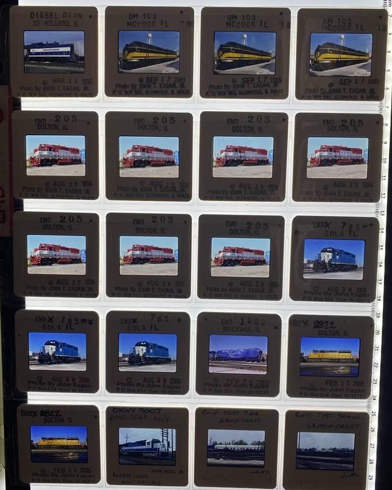 Original & Duplicate Railroad Slides: Electro Motive Division Diesels Original & Duplicate Railroad Slides: Electro Motive Division Diesels