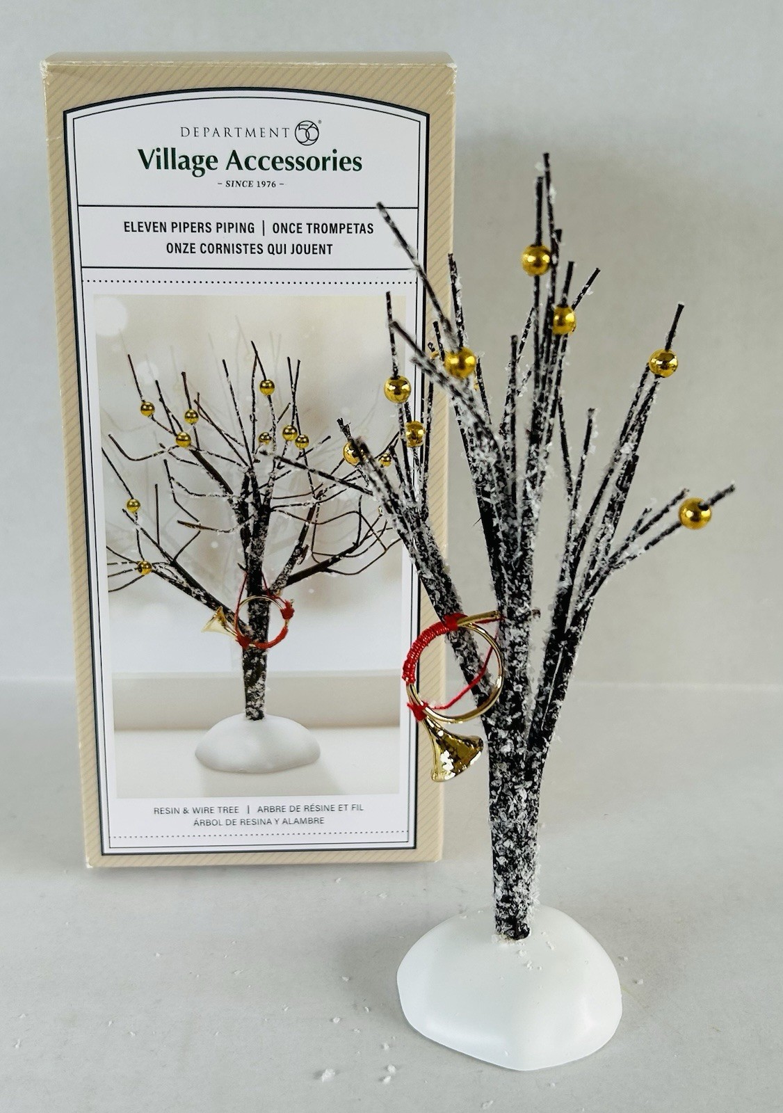 Dept 56 Christmas Village Accessories Eleven Pipers Piping Tree #6013627 Dept 56 Christmas Village Accessories Eleven Pipers Piping Tree #6013627