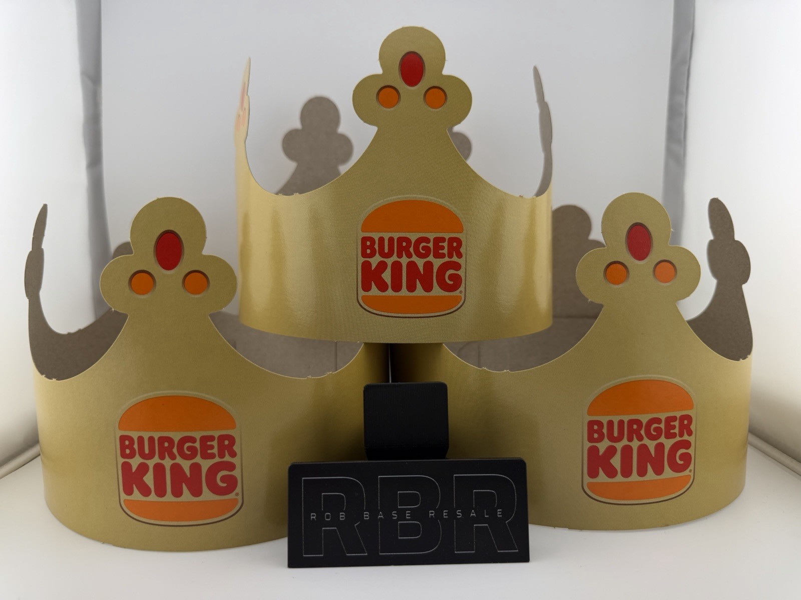 Burger King Crowns (Set of 3) - Perfect for Birthday Parties, Props, & Costumes