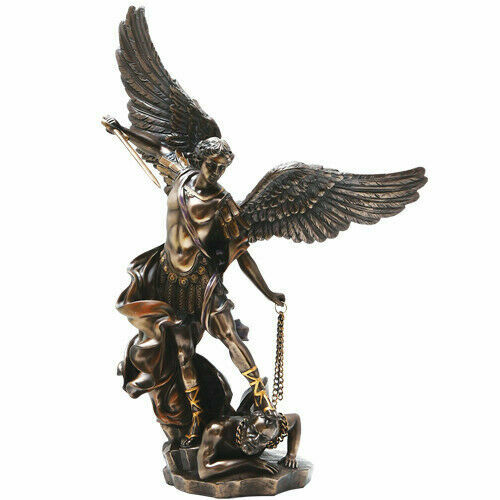 HUGE 48 Inch The Archange St. Michael Cold Cast Bronze Powder Statue HUGE 48 Inch The Archange St. Michael Cold Cast Bronze Powder Statue