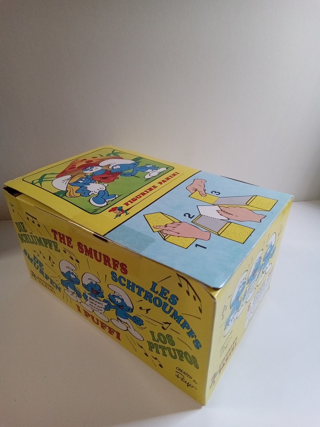 1982 Panini The Smurfs Album Stickers Sealed Box 100 Packs - Italy Peyo