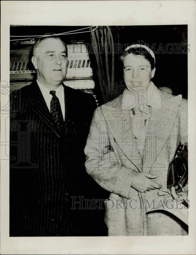 1937 Press Photo President and Mrs. Roosevelt after voting at Hyde Park, NY.