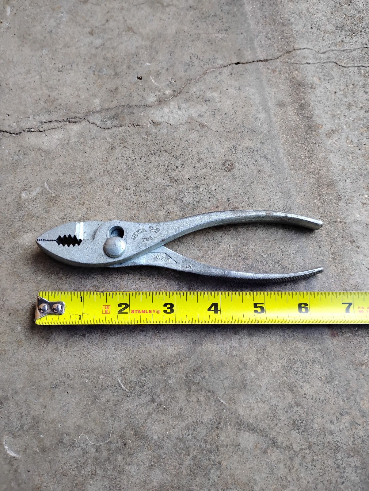Vintage Utica 7-6 6in. Slip-Joint Pliers Utica NY USA