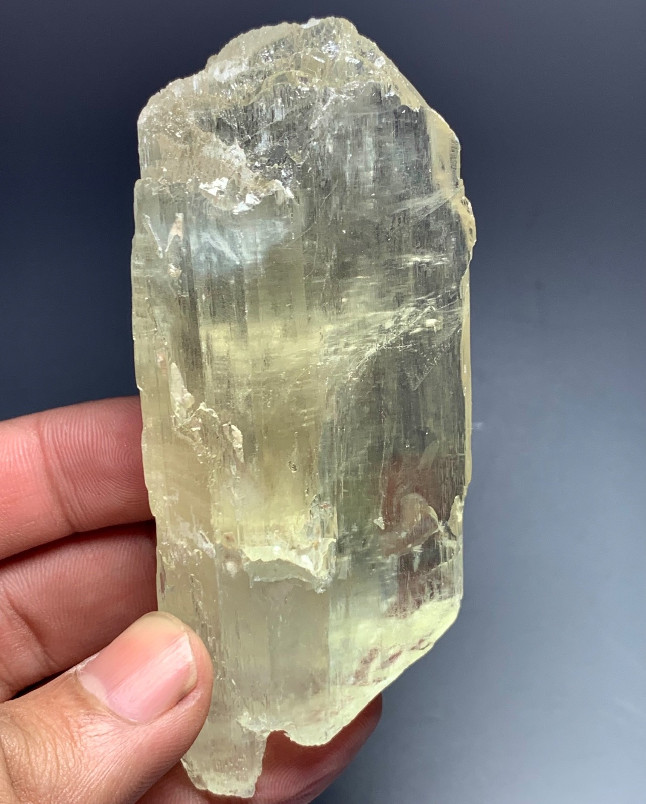 120 gram Natural Etched Kunzite Crystal Specimen from Afghanistan. 120 gram Natural Etched Kunzite Crystal Specimen from Afghanistan.