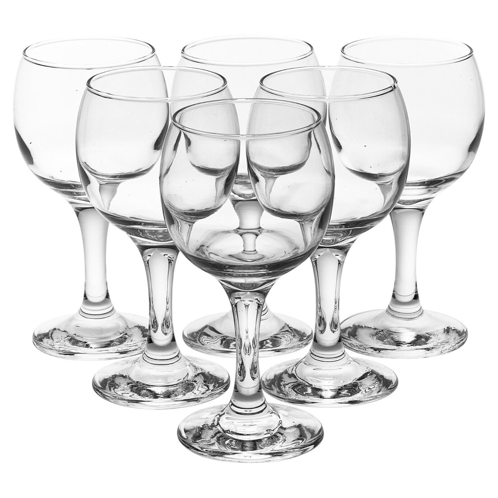 6 Piece Wine Glasses Goblet Set Pasabahce Stemmed Red White Wine Dinner Cups