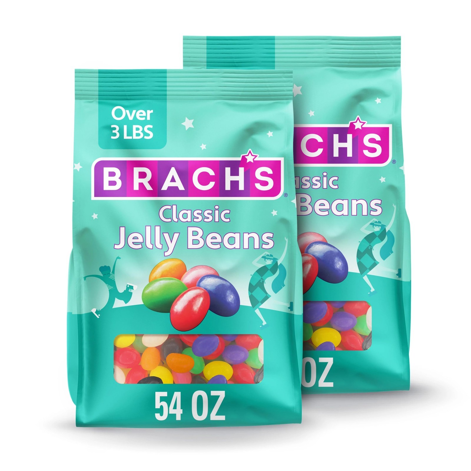 Brach\'s Classic Jelly Beans Candy Assorted Flavors Bulk Bag 54 oz 2 ct Brach\'s Classic Jelly Beans Candy Assorted Flavors Bulk Bag 54 oz 2 ct