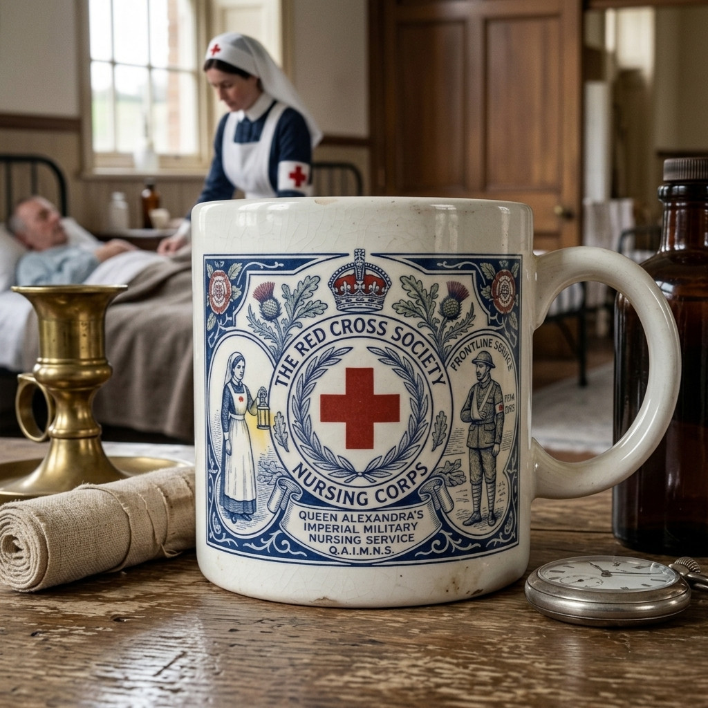 Vintage Nurse Coffee Mug 11oz Red Cross Historical WWI Medical Gift For RN Vintage Nurse Coffee Mug 11oz Red Cross Historical WWI Medical Gift For RN
