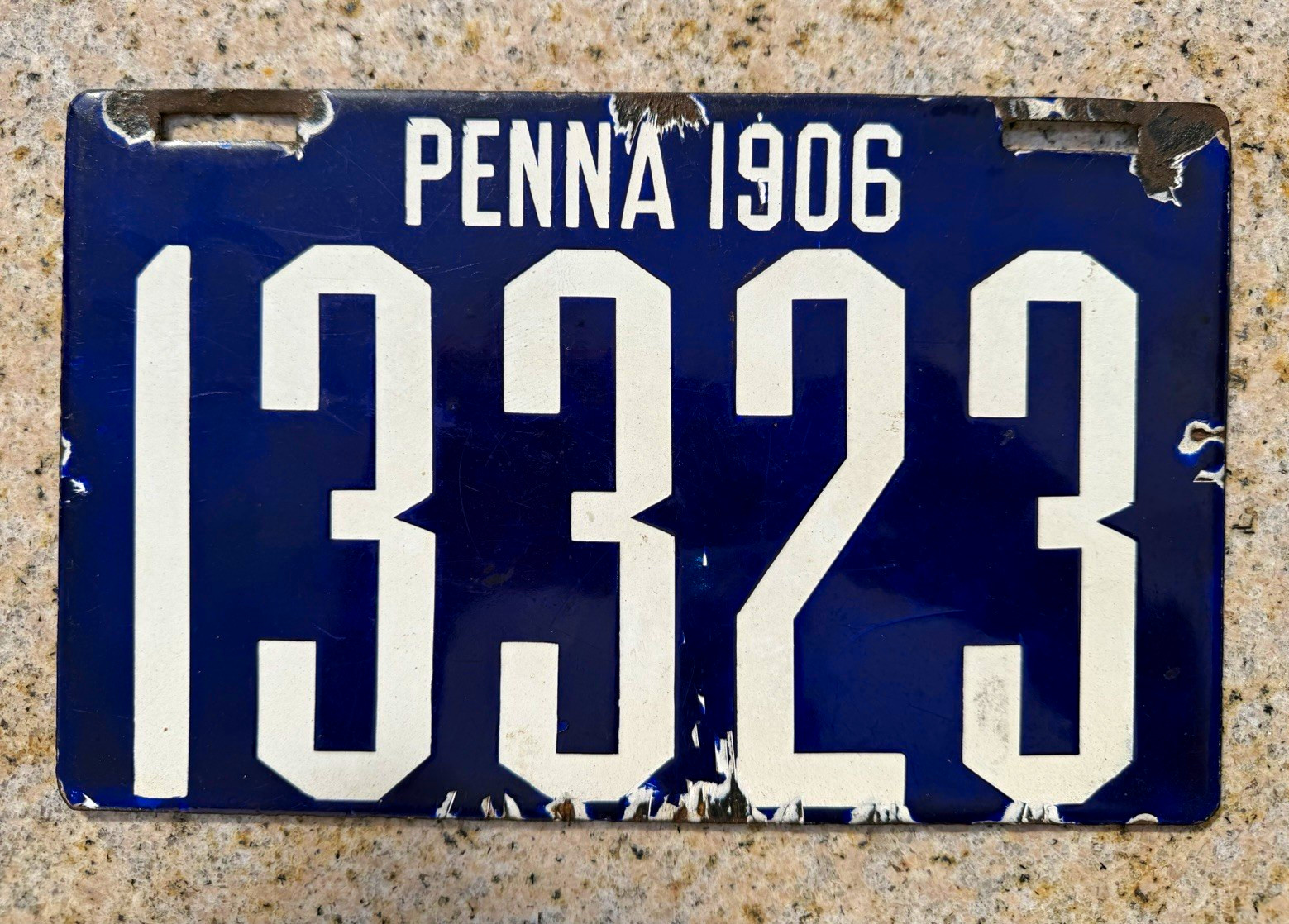 Pennsylvania 1906 PENNA License Plate Tag 13323 - Pennsylvania