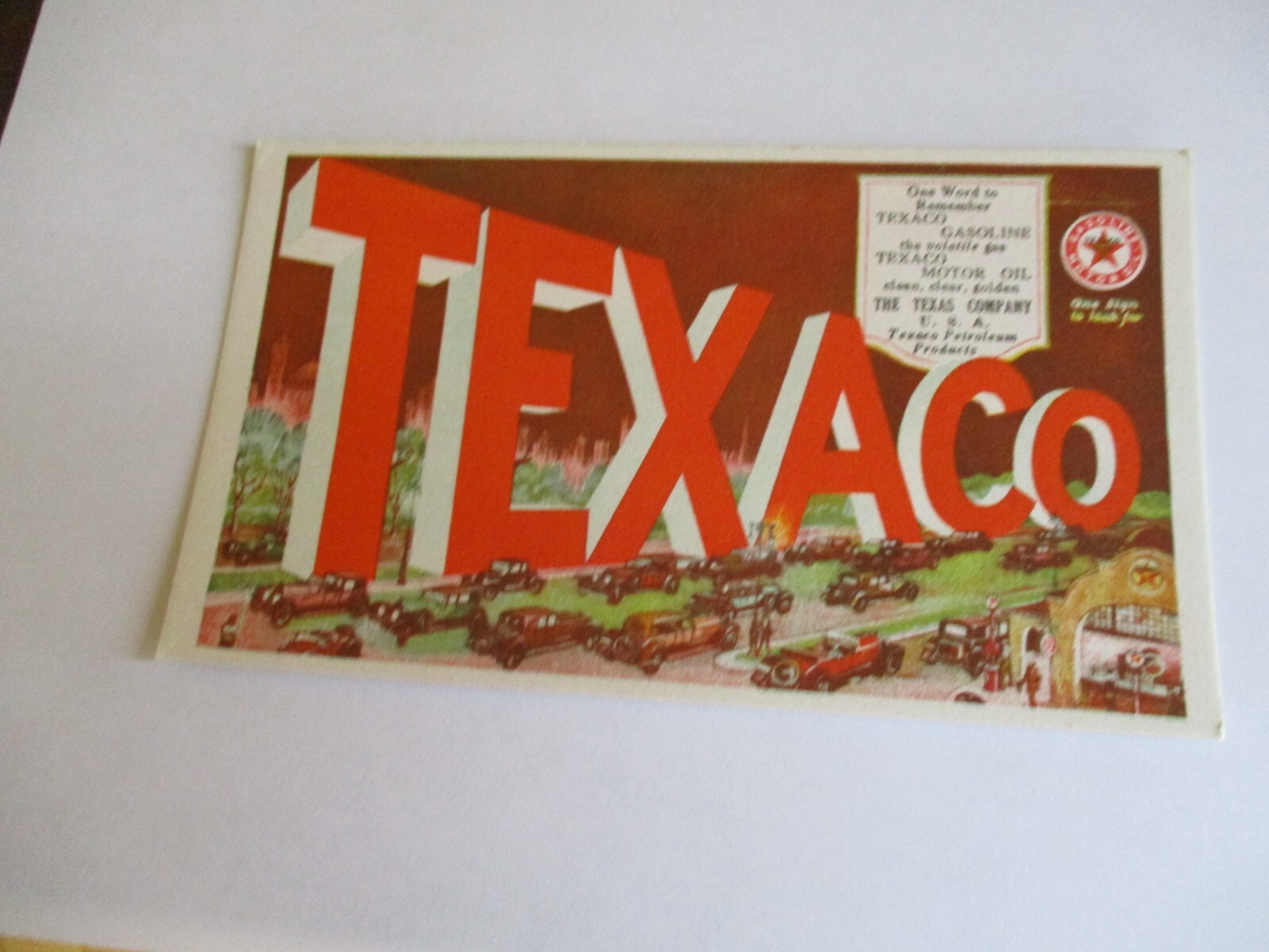 NOS 1920\'s TEXACO  ADVERTISING INK BLOTTER