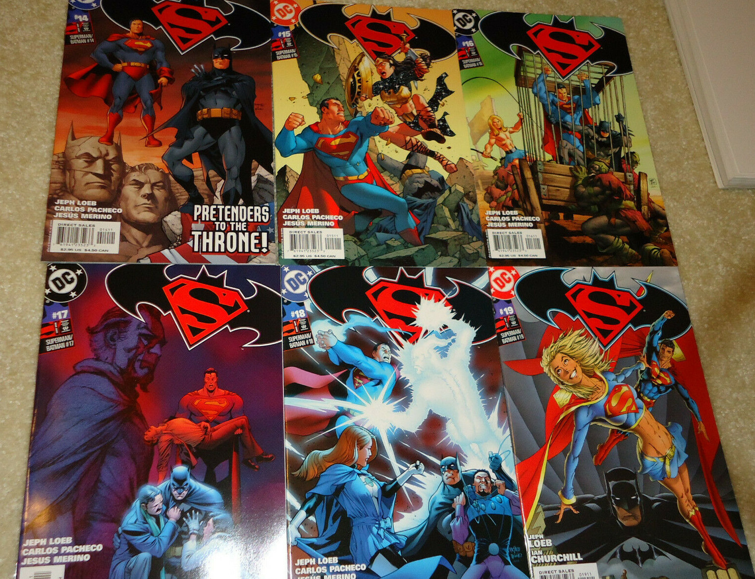 2004 DC Comics- Loeb & Pacheco Present Superman/Batman #14, 15, 16, 17, 18, & 19 2004 DC Comics- Loeb & Pacheco Present Superman/Batman #14, 15, 16, 17, 18, & 19