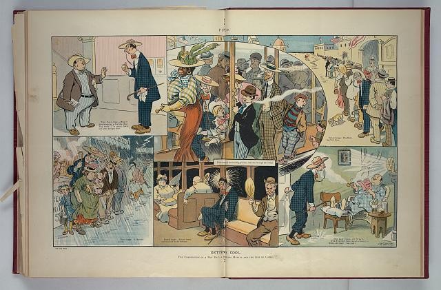 Photo:New York City Coney Island 1908 Getting Cool L.M. Glackens Cartoon
