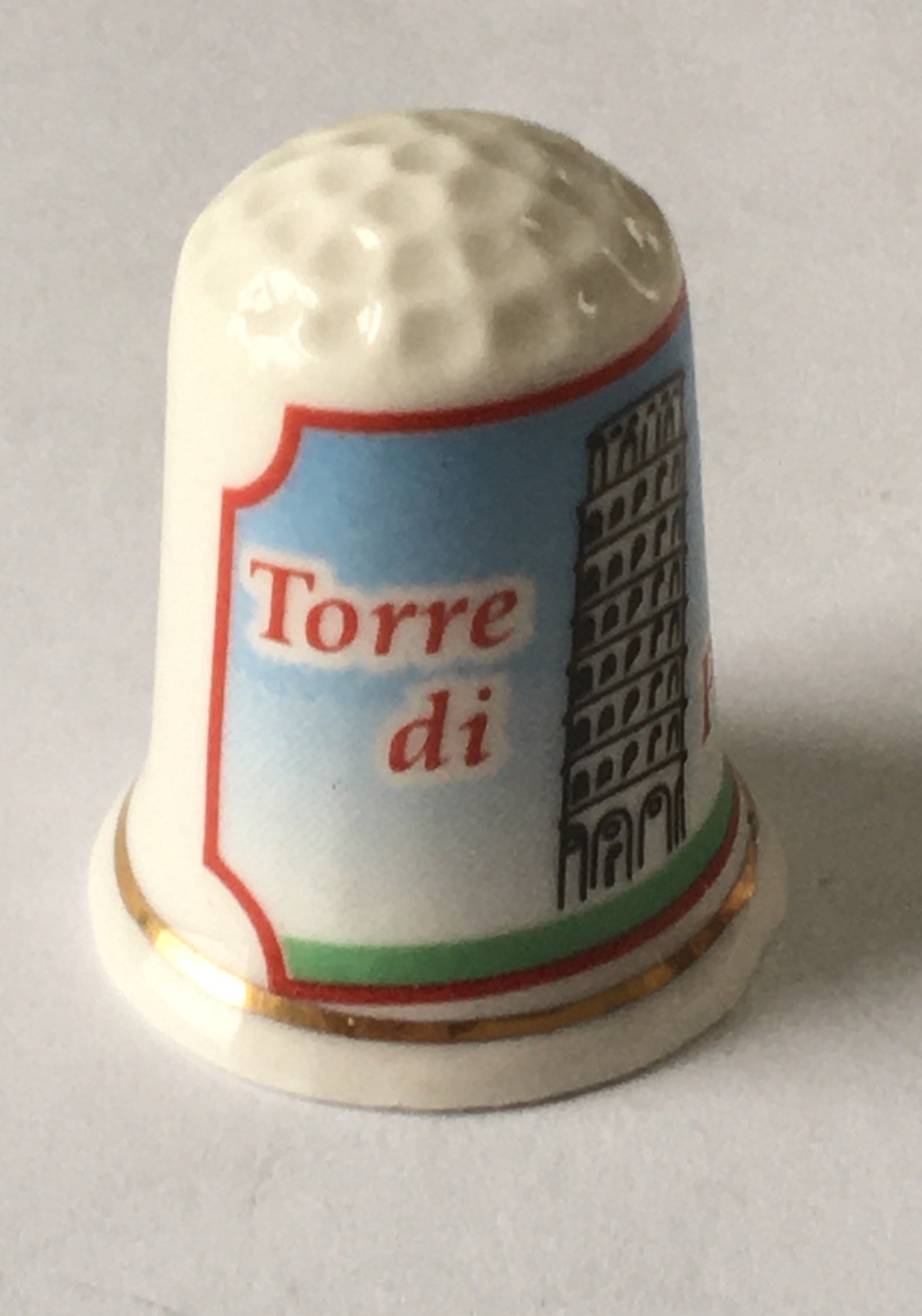 Torre Di Pisa Italy Thimble Vintage Souvenir Collectible Torre Di Pisa Italy Thimble Vintage Souvenir Collectible
