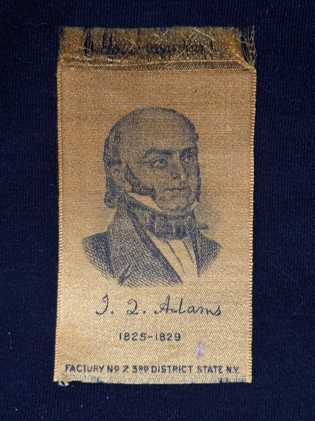 JOHN QUINCY ADAMS 1825-1829 1910\'s MOGUL CIGARETTES PRESIDENTS S77 SILK YELLOW